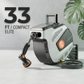 Retractable Wall-Mounted Garden Hose Reel – 33 / 50 / 85 / 115 FT, Auto Rewind, Any-Length Lock, 180° Swivel, 10-Function Nozzle, 3/4" Brass Fittings, UV-Resistant – Nova Mart