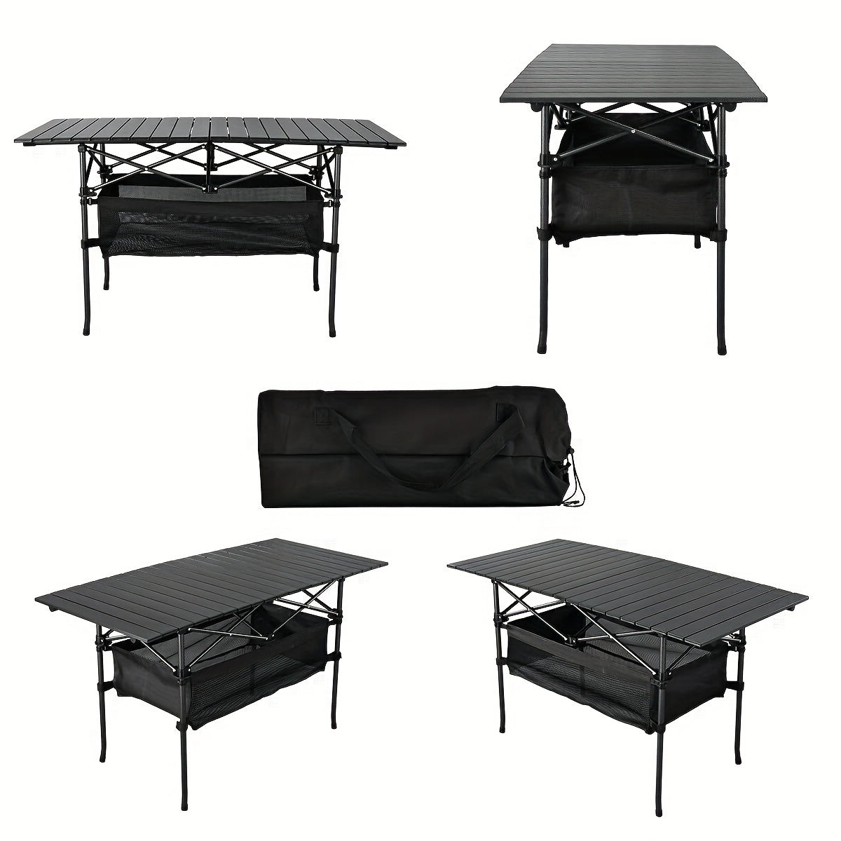 Folding Camping Table with Carry Bag – Lightweight Portable Outdoor Table, 3 Sizes for Camping, Beach, Picnic, BBQ, Backyard, Boat & Travel, Easy Setup & Storage