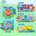 Baby Cloth Sensory Book with 3D Animal Tails, Interactive Soft Fabric Book for Infants & Toddlers 0-12 Months, Crinkle Teething Toy for Cognitive & Motor Skills Development, No Batteries Needed