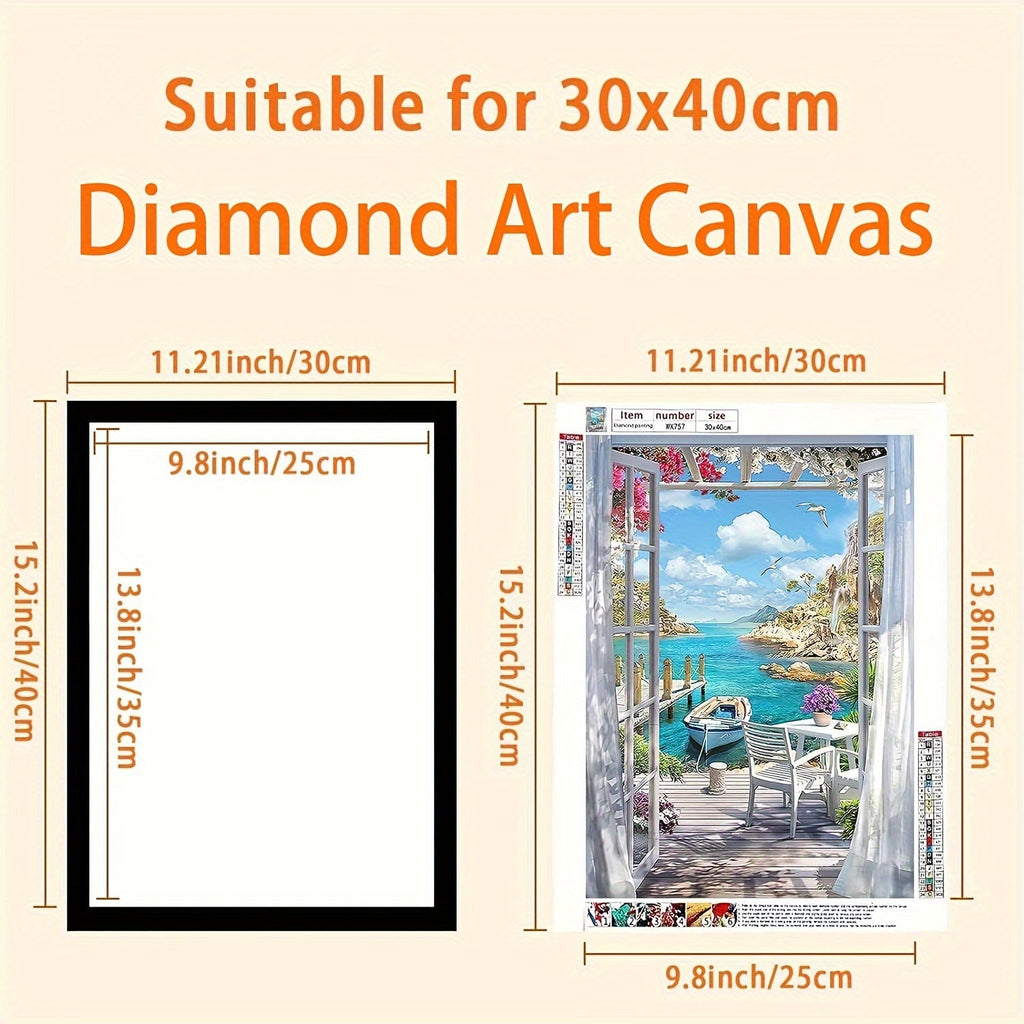 10-Pack Diamond Magnetic Art Frames 12x16 Inch Self-Adhesive Lightweight PVC for Photos Posters Artwork on Walls and Windows Home Office Decor Holiday Display