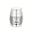Small Keepsake Cremation Urn for Human or Pet Ashes – Mini Aluminum Alloy Funeral Urn with "You Will Live in Our Memories" Engraving, Memorial Ash Holder for Adults & Pets, Silver or Black