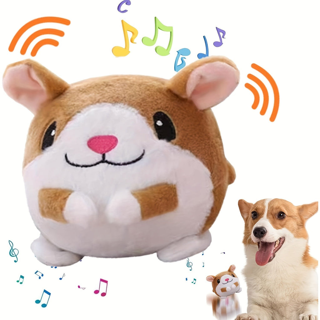 Smart Bouncing Dog Toy Ball with Recording & Music Mode – Rechargeable Interactive Pet Toy for Small, Medium, and Large Dogs, Washable Squeaky Jumping Ball, Keeps Dogs Busy