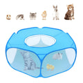 Portable Folding Small Pet Playpen Tent with Top Cover, Breathable Indoor Outdoor Enclosure for Guinea Pigs, Rabbits, Hamsters, Hedgehogs, Cats & Puppies, Lightweight Collapsible Pet Fence