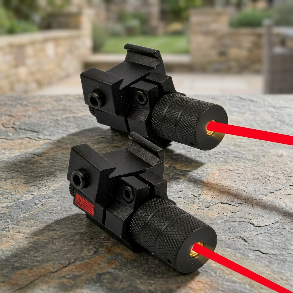 2-Pack Red Dot Laser Sight Scope, Compact Tactical Laser Sights with Picatinny Rail Mount for Rifles, Pistols & Handguns – Adjustable Windage & Elevation, Durable Aluminum Body