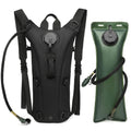 Hydration Backpack with 101oz Water Bladder, Tactical Lightweight Hiking Pack with Adjustable Straps and Large Capacity for Hiking, Biking, Running, and Climbing (Black/Green)