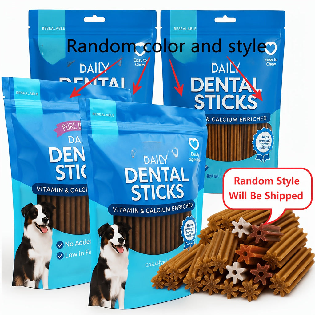 Dog Chewing & Teeth Cleaning Stick Toys 20 Pack - Daily Dental Care Chew Sticks for Small, Medium & Large Dog Breeds, Assorted Styles Random Mix, Ideal Birthday & Holiday Gift Set