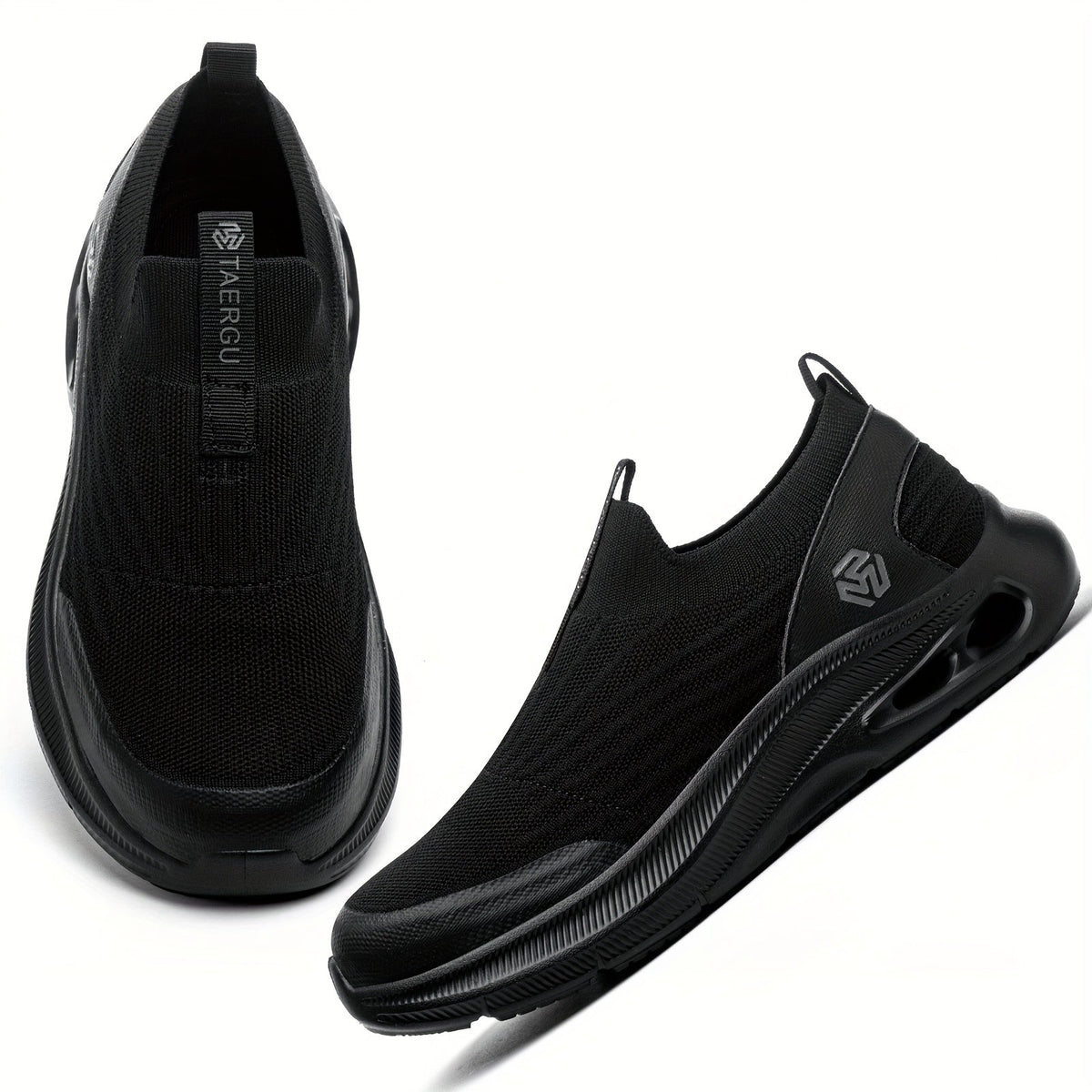 Men's Steel Toe Work Shoes Slip-On Lightweight Safety Sneakers Puncture-Resistant Non-Slip Loafers Black Grey Blue Sizes US 5.5-14