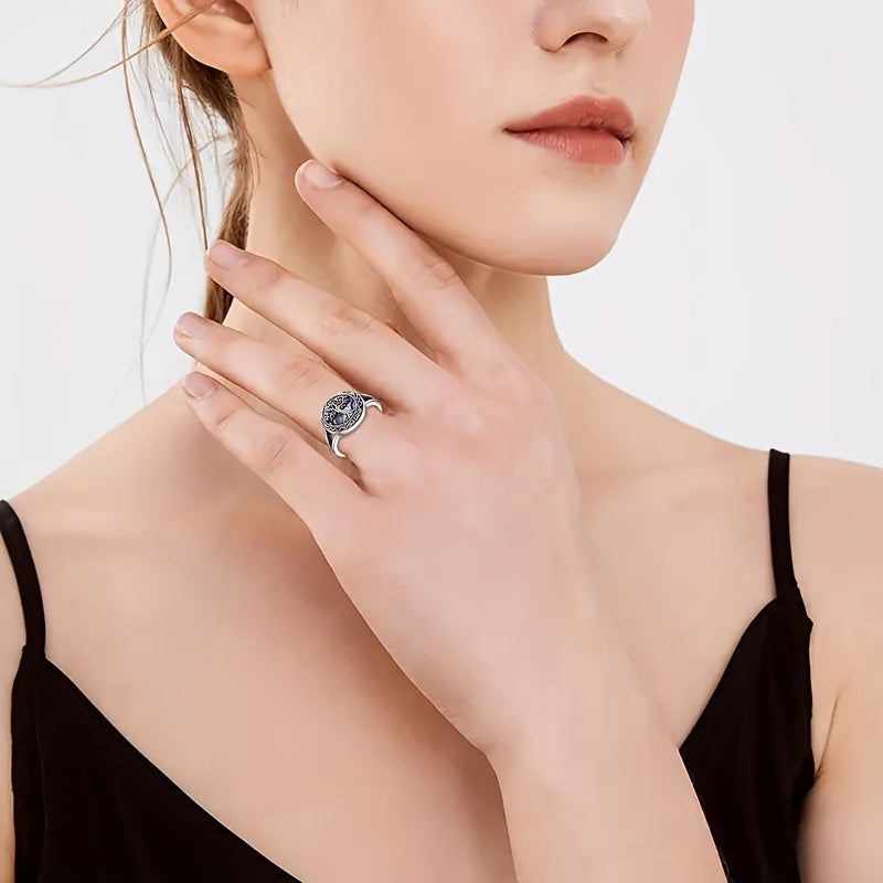 925 Sterling Silver Hollow Double-Layer Heart Ring – Elegant Romantic Silver-Plated Design for Women, Dainty Stacked Heart Ring, Perfect Gift in Sizes 6-10 for Valentine's Day & Anniversary