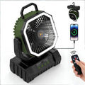 20000mAh Camping Fan with Remote Control, LED Light, Oscillating, 4 Speeds, Timer, and Power Bank - Rechargeable Tent Fan for Camping, Picnic, BBQ, Fishing, and Outdoor Use