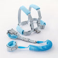 Baby Anti-Lost Wrist Leash Safety Harness, Retractable Spring Traction Rope with Wristband & Key Lock, Toddler Walking Leash for Parents & Kids in 55 & 63 Inch Lengths, Blue & Pink