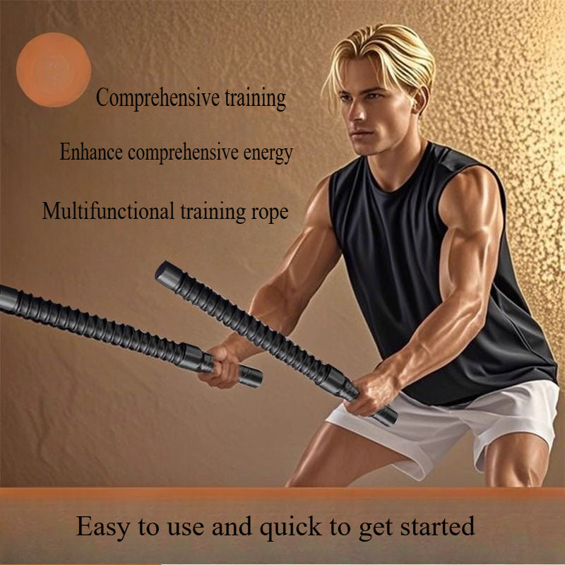 Cordless No-Rope Jump Rope Set (2 pcs) – Weighted Resistance Training Ropes for Home Gym Fitness, Adjustable Intensity, Portable Exercise Equipment for Men and Women