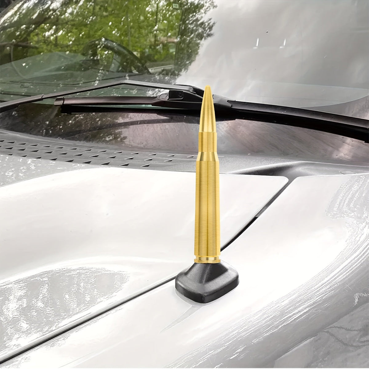 5.3" Short Carbon Steel Car Antenna – Universal AM/FM Signal Booster Replacement, Durable Anti-Break Design, Available in Multiple Colors for Exterior Decoration and Upgrade