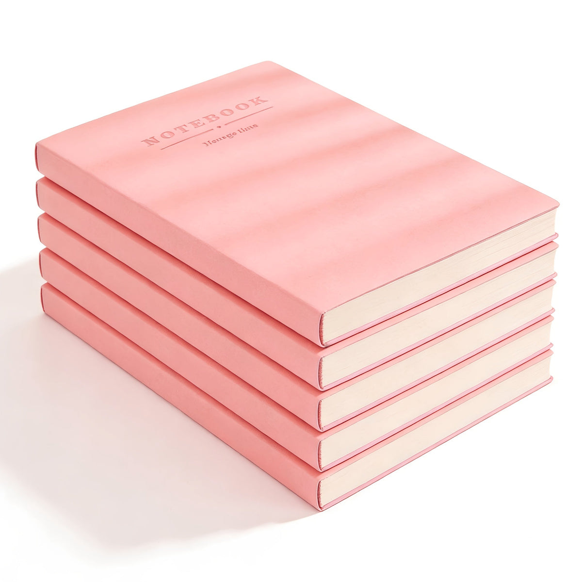 Soft Faux Leather Notebook 5-Pack Set, Square Ruled, Soft Cover with Bookmark, Extra Thick Pages for Business Meetings, School, Academic Writing – 7 Colors