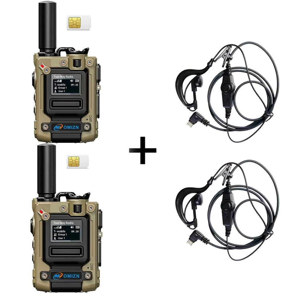 OMI M8 5000-Mile Long Range Walkie Talkie POC Two-Way Radio with Pre-Installed SIM Card No Monthly Fee – Nationwide Cell Network Coverage for Truckers Construction Camping Hunting & Business