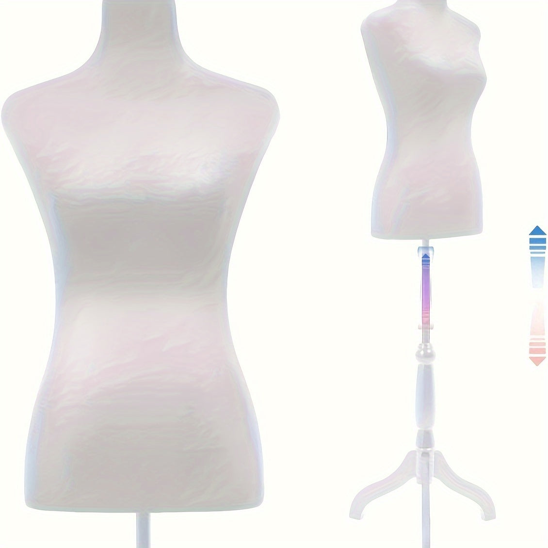 Dress Form Mannequin Torso with Tripod Stand, Adjustable Height 50-63 Inches, Portable Female Body Form for Sewing, Clothing Display, Fashion Design & Photography – 4 Colors Available