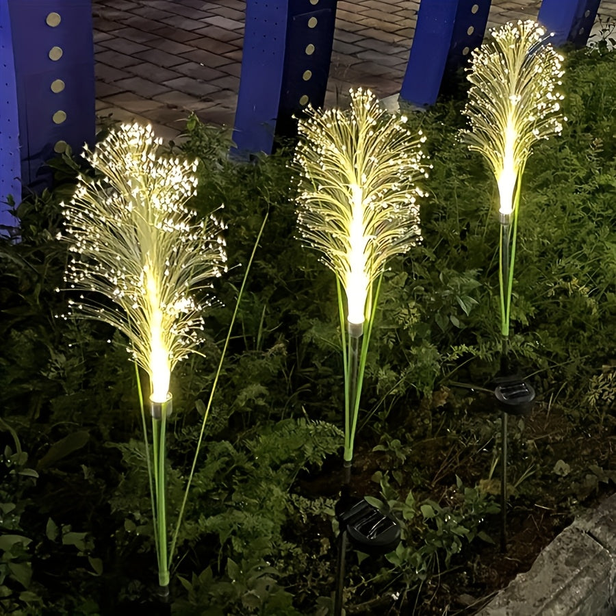 Solar Powered Golden Grass Garden Lights – Energy-Efficient Outdoor Decorative Stake Lights for Yard, Patio & Balcony, Ni-MH Battery, Semi-Flush Mount, Available in 1pc or 2pcs