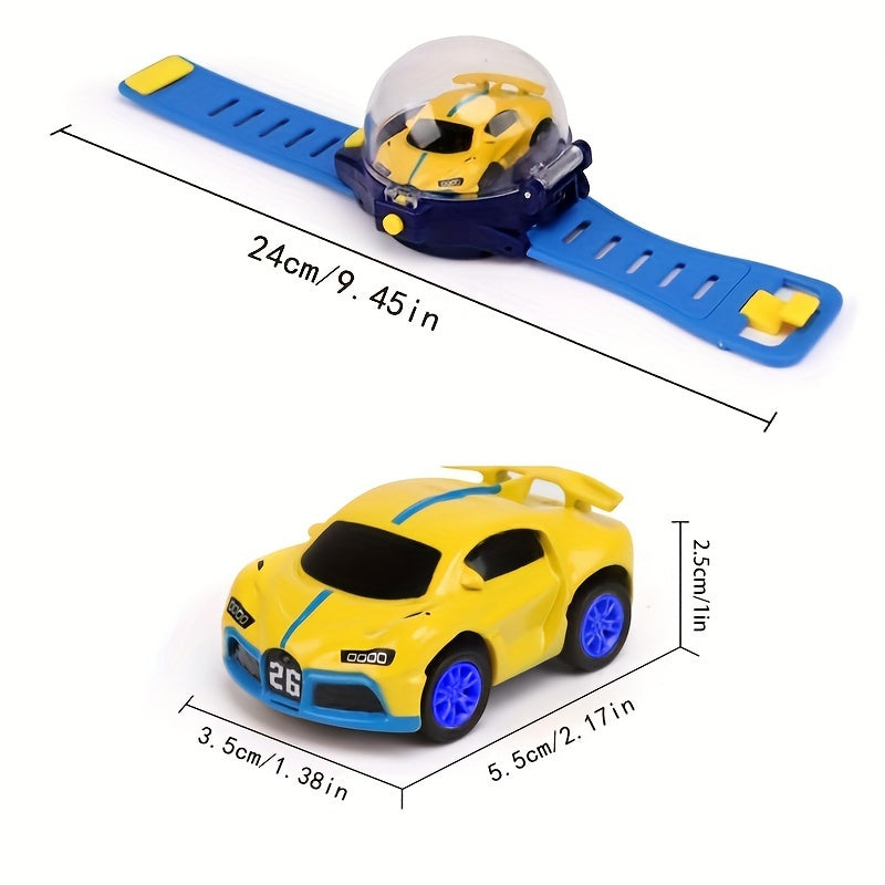 RC Car Watch Toy for Kids – Mini Wearable Remote Control Electric Racing Car, Metal Alloy Stunt Vehicle, Cool Birthday, Christmas, Halloween Gift for Boys and Girls Ages 6+