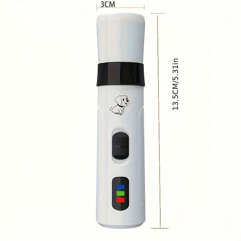 Electric Dog Nail Grinder, Quiet and Painless, USB Rechargeable, LED Screen Pet Grooming Tool
