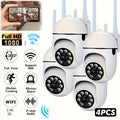 4-Pack 5G WiFi Security Camera 1080P – 360° PTZ Panorama, Smart PIR Motion Detection, Color Night Vision, Two-Way Audio, IP54 Weatherproof, Indoor & Outdoor Home Surveillance with App Remote Viewing