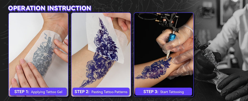 Peripage P90 Tattoo Stencil Printer – Portable Thermal Printer for Tattoo Transfer Paper, Compatible with iOS, Android & PC, Mini Wireless Printer Includes 5pcs A4 Transfer Paper, Gift for Tattoo Artists