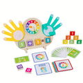 Wooden Clock Learning Toy for Kids – Clock Hands, Finger Counting Math Tool for Teaching Time | Educational Toy for Toddlers & Preschoolers | Easter & Christmas Gift for Boys & Girls Ages 3+