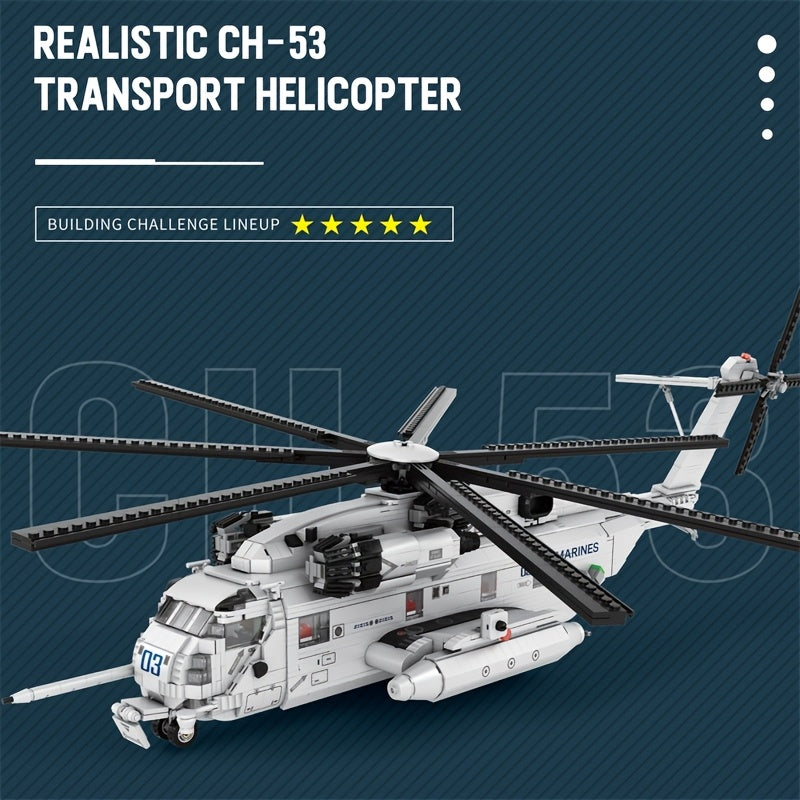 Helicopter Model Building Blocks Kit, Advanced Collectible Military Aircraft Toy for Adults and Teens 14+, ABS Bricks Assembly Set, Home Office Display, STEM Gift