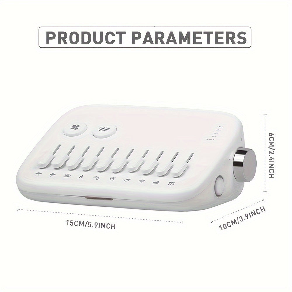 Myvision White Noise & Sleep Sound Machine, 10 Soothing Nature Sounds, Portable Mini Noise-Cancelling Sound Machine for Baby Sleep Adults & Travel, White
