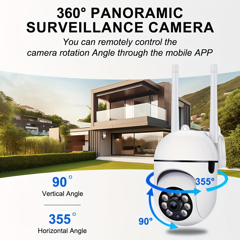 4-Pack Y05S 1080P 5G WiFi Security Camera – AI Motion Tracking, 360° PTZ, Color Night Vision, Two-Way Audio, Spotlight & Alarm, IP54, Cloud & SD Card Storage, Indoor/Outdoor Home Security Monitoring
