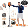 Boxing Reflex Ball on Stand – Freestanding Adjustable-Height Speed Bag for Reaction Training (Adults, Teens, Seniors) – Indoor Fitness Punching Ball with 3 Floor Anchors