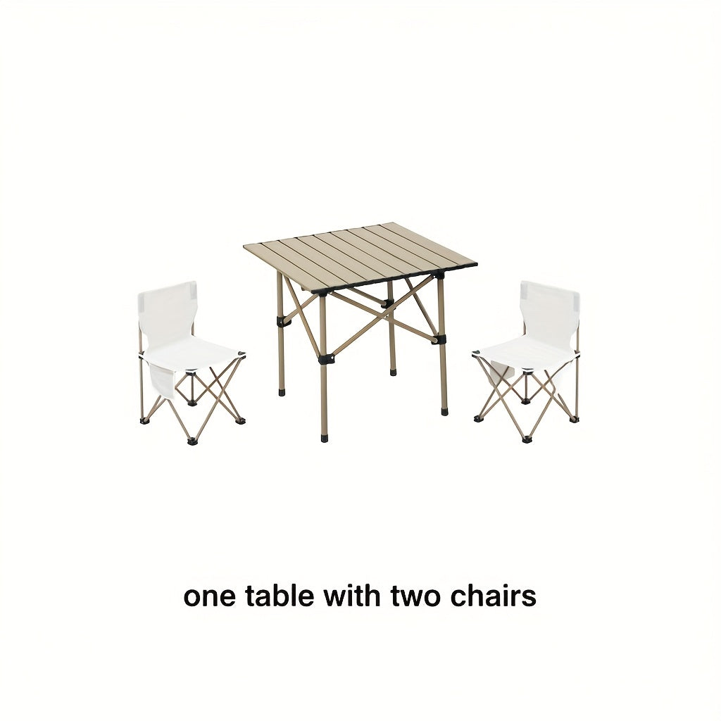 Portable Folding Moon Chair and Table Set, 2/3/5 Pieces, with Storage Bag for Beach, Camping, Fishing, Family BBQ, Picnic, Outdoor Hiking, Courtyard, Black/White