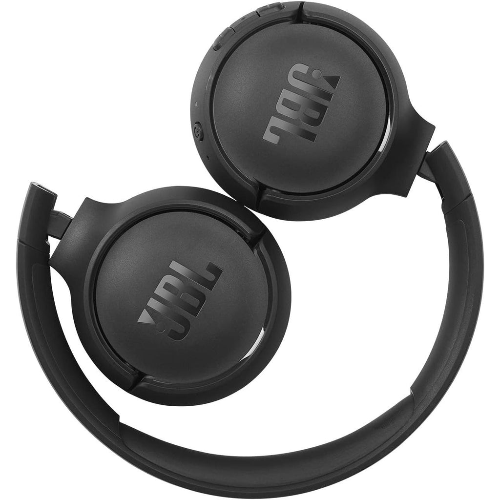 JBL Tune 510BT Wireless Bluetooth Headphones 40Hr Battery Speed Charge JBL Pure Bass Dual Device Mic Foldable Siri & Google Android & iOS – Black