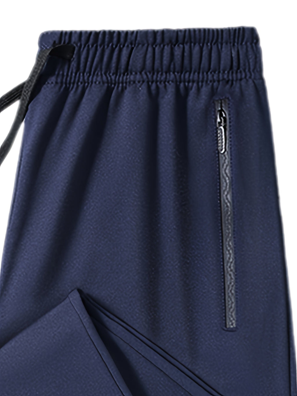 Men's Drawstring Joggers with Pockets, Regular Fit Cuffed Athletic Track Pants, 95% Polyester for Running, Training, Daily Wear in Spring and Fall – Comfortable Men’s Sports Trousers