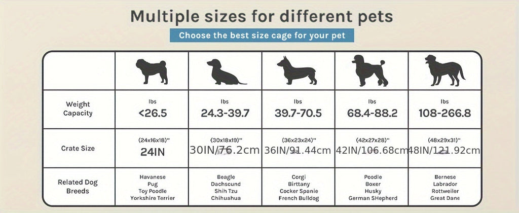 Foldable Double-Door Metal Wire Dog Crate with Divider Panel and Leak-Proof Tray, Indoor/Outdoor Travel Pet Kennel for Small, Medium, Large, and XL Dogs, 4 Sizes Available