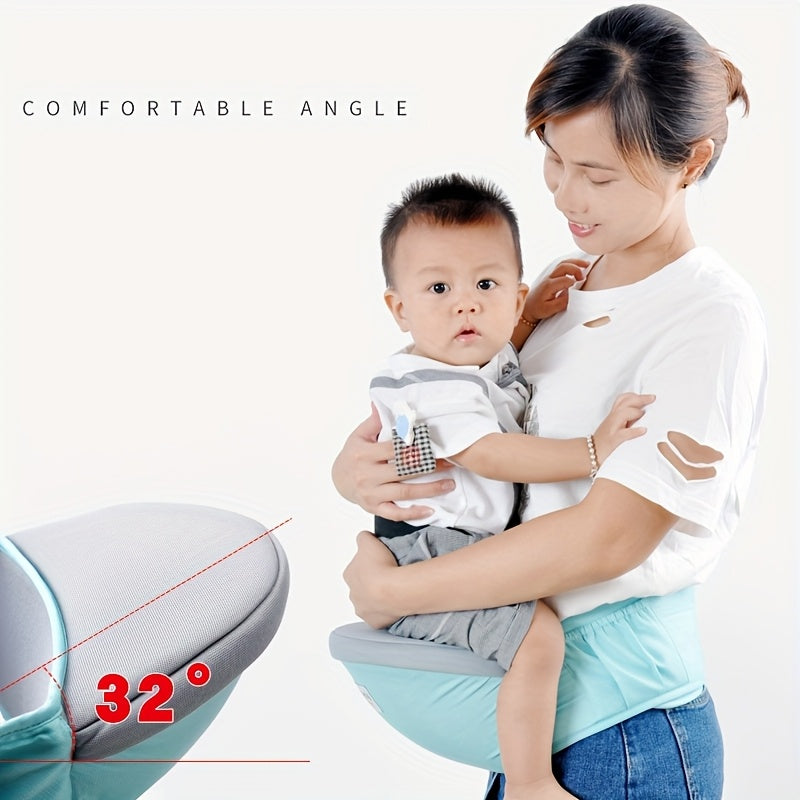 Ergonomic Hip Seat Baby Carrier with Adjustable Waist Belt, Multiple Pockets for Newborns & Toddlers Up to 45 lbs, Hands-Free Baby Hip Carrier for Daily Use & Travel