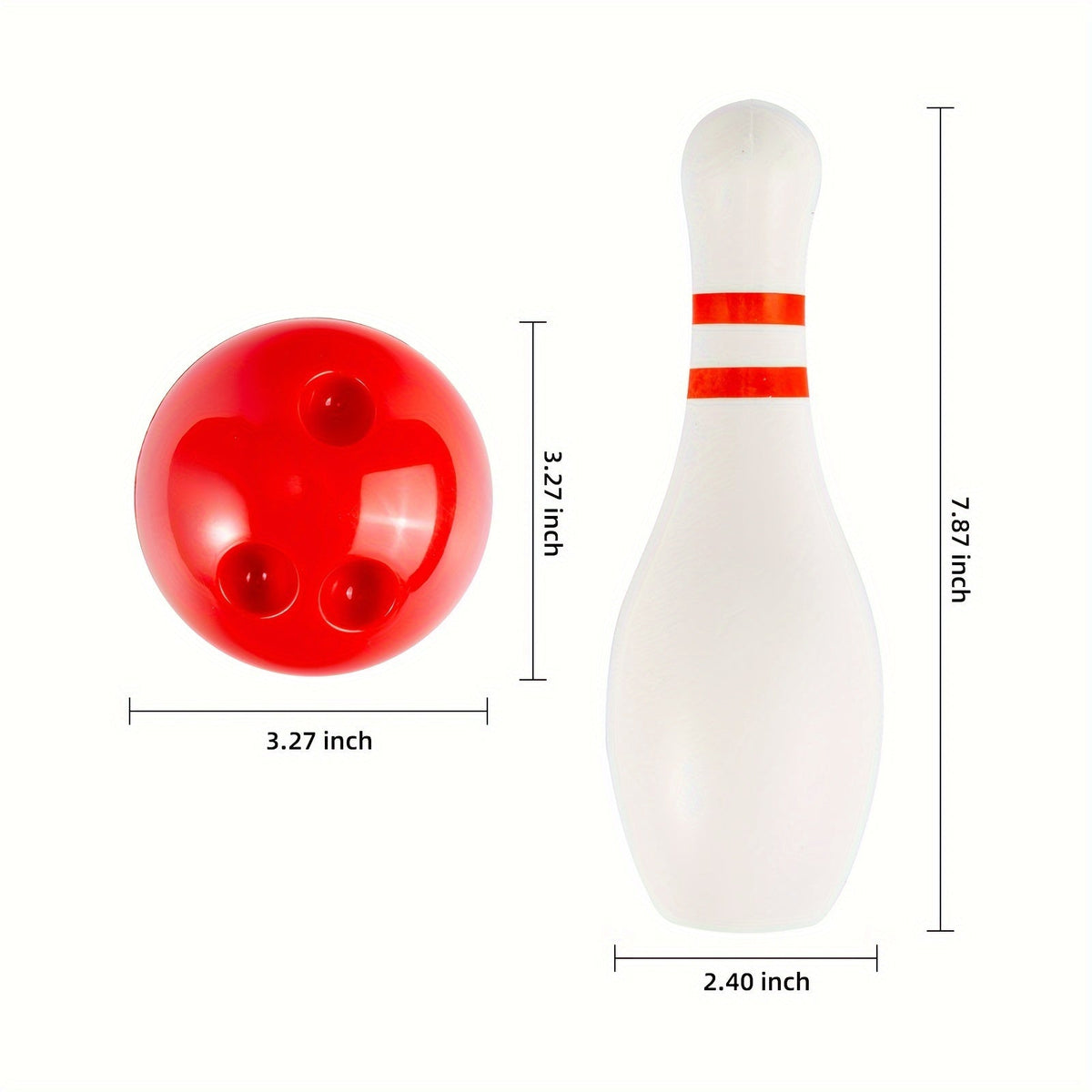 Light Up Kids Bowling Set: 10 Glow Bowling Pins & 2 Balls Indoor/Outdoor Bowling Game for Boys, Girls, and Toddlers – 7.87" Tall Pins, Fun Birthday/Holiday Gift Toy for Ages 3+