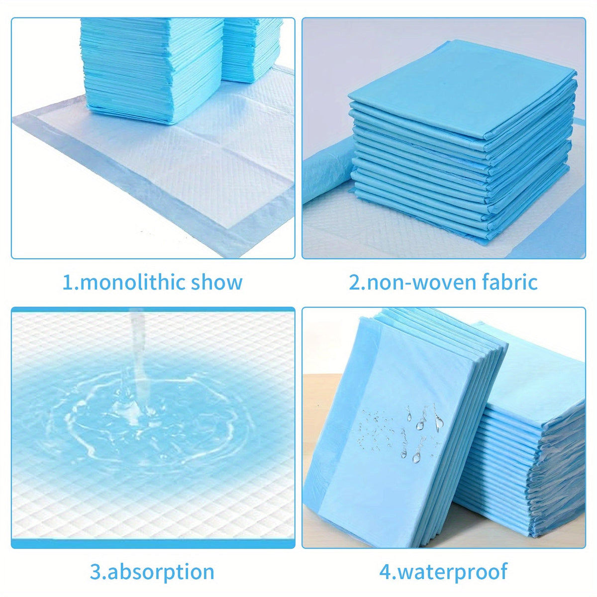 Extra Large Dog Pee Pads, 6X Thicker, Super Absorbent, Leak-Proof, Quick-Dry Puppy Training Pads, Odor Control, 28x34 Inches, 50-200 Count, for Home, Camping, and Pet Toilets