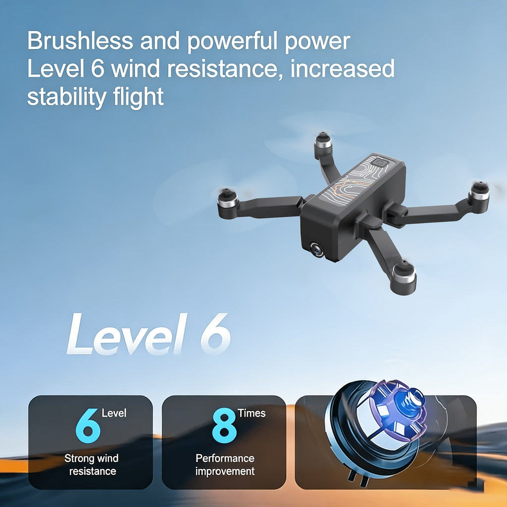 H5 Mini Drone with 4K HD Camera, Brushless Motor, Anti-Shake Gimbal, 3 Batteries, Carrying Case, One-Button Takeoff, Obstacle Avoidance, Orbit Flight, Windproof, Stable RC Drone for Adults and Beginners