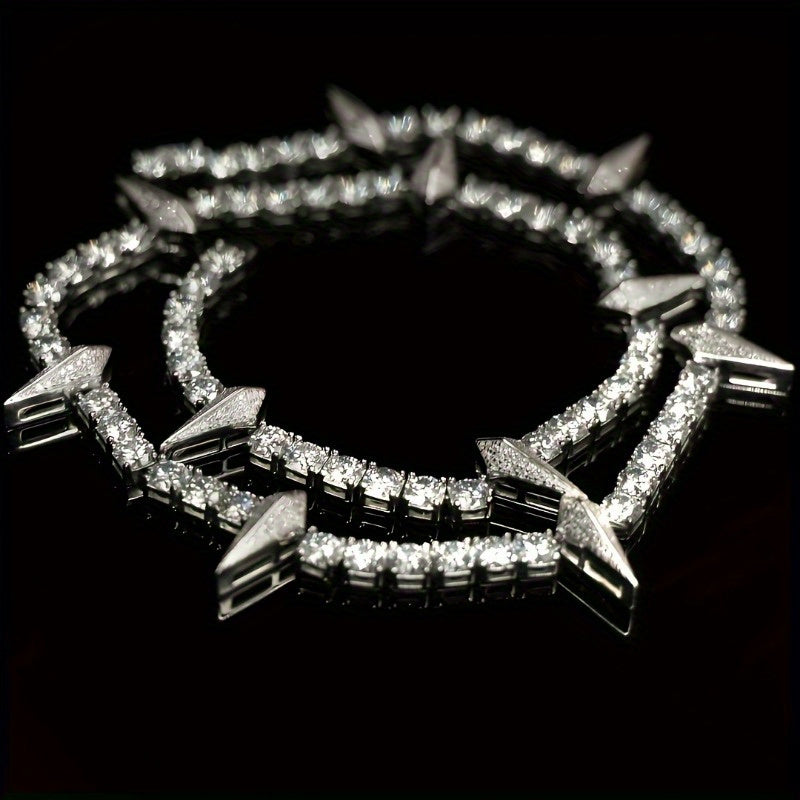 Wolf Tooth Pendant Necklace for Men, Gothic Tribal Spike Chain Necklace, Bold Statement Jewelry, Sizes 18, 20, 22 Inch, Gift for Him, Christmas, Valentine, Birthday