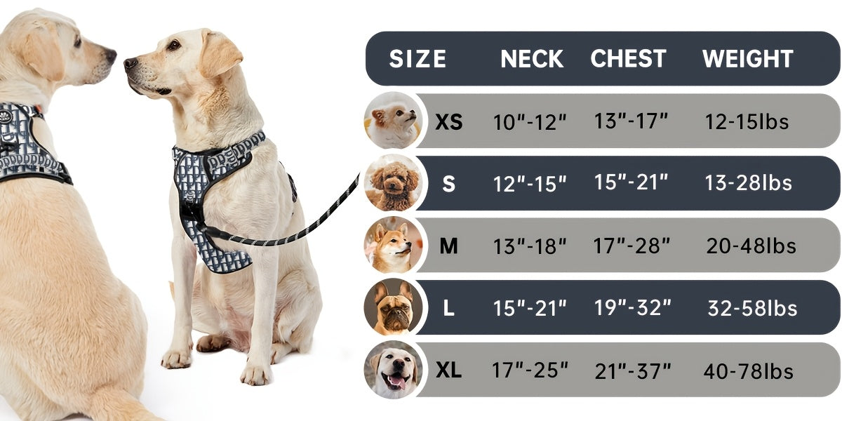 No-Pull Dog Harness Set with Retractable Leash, Seatbelt, and Collar – Fully Reflective, Adjustable, Breathable Vest Harness with Handle for Small & Large Dogs (XS–XL)