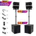 Power CLUB 6000 PA Speaker System 8000W P.M.P.O. 2.2 Channel Class-D Bi-Amp 4x6.5" Line Array + 2x15" Subwoofers Wireless USB SD Card Remote Control 110V–220V for Parties DJs Weddings & Events