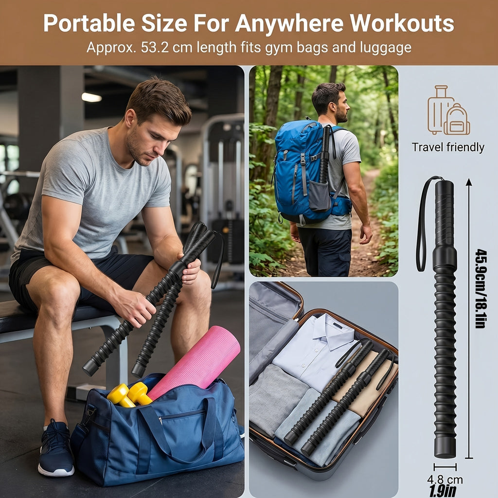 Cordless No-Rope Jump Rope Set (2 pcs) – Weighted Resistance Training Ropes for Home Gym Fitness, Adjustable Intensity, Portable Exercise Equipment for Men and Women