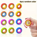 Sensory Finger Spinner Rings for Kids, 4/6/8pcs Fidget Texture Rings, Autism Calming Toy, Anxiety Relief, Classroom Prize, Stocking Stuffer Gift, Mixed Colors