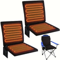 Portable Heated Seat Cushion – Foldable USB-Powered 3-Mode Heat Settings for Stadium Sports Camping & Indoor Outdoor Use in Black (Power Bank Not Included)