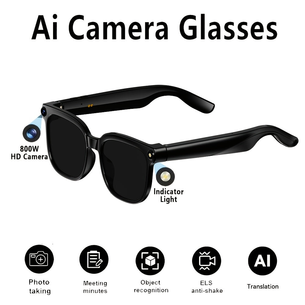 AI Smart Glasses with Camera or Audio – Real-Time Translation in 110+ Languages, HD Video Recording, AI Voice Control, Hi-Fi Music & Calling, Photochromic Lenses, Sports & Skiing Outdoor Wearable Tech