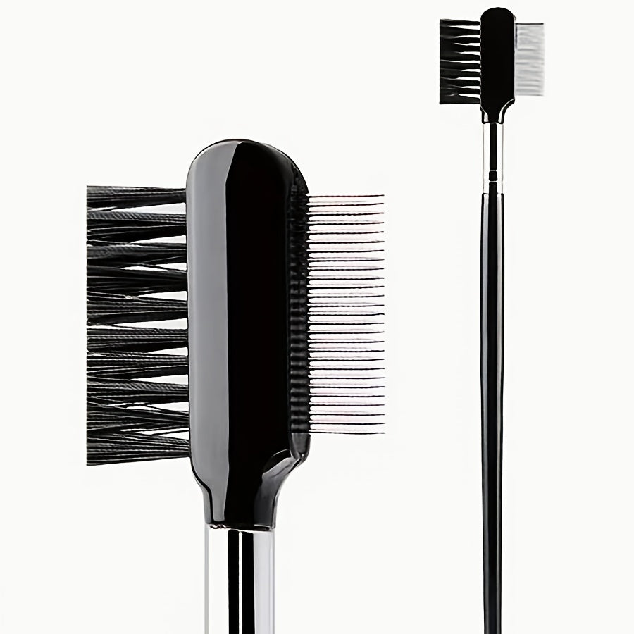 Pet Eye Tear Stain Remover Comb - Double-Sided Eye Grooming Brush for Removing Crust, Mucus, and Tear Stains, Eye Care Tool for Small Cats and Dogs, Pet Grooming Accessories, Black