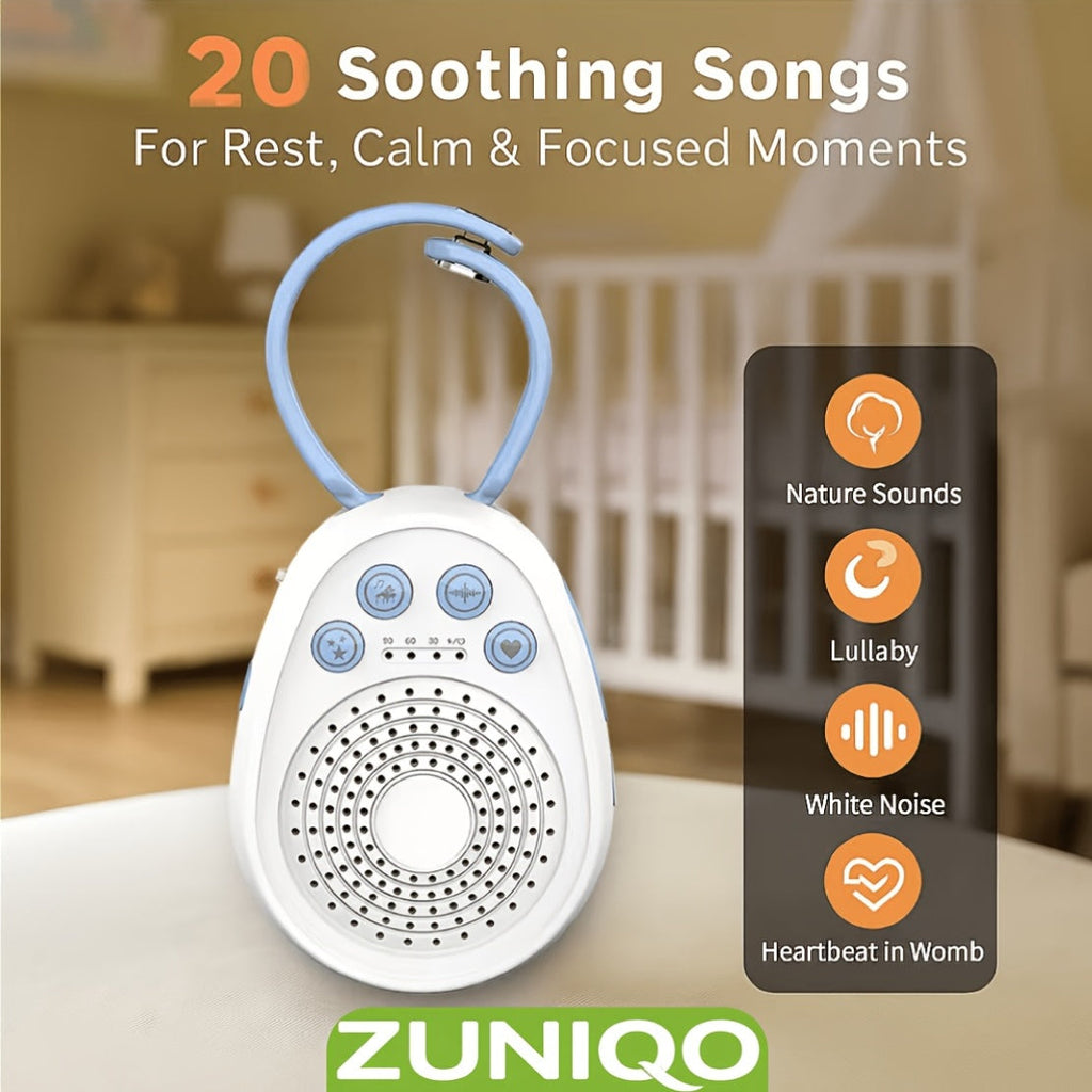 Portable White Noise Sleep Sound Machine, 20 Soothing Sounds with Timer & Memory Function, Rechargeable 1000mAh USB Baby Sound Machine for Sleep, Office & Travel, Suitable for Ages 0-6