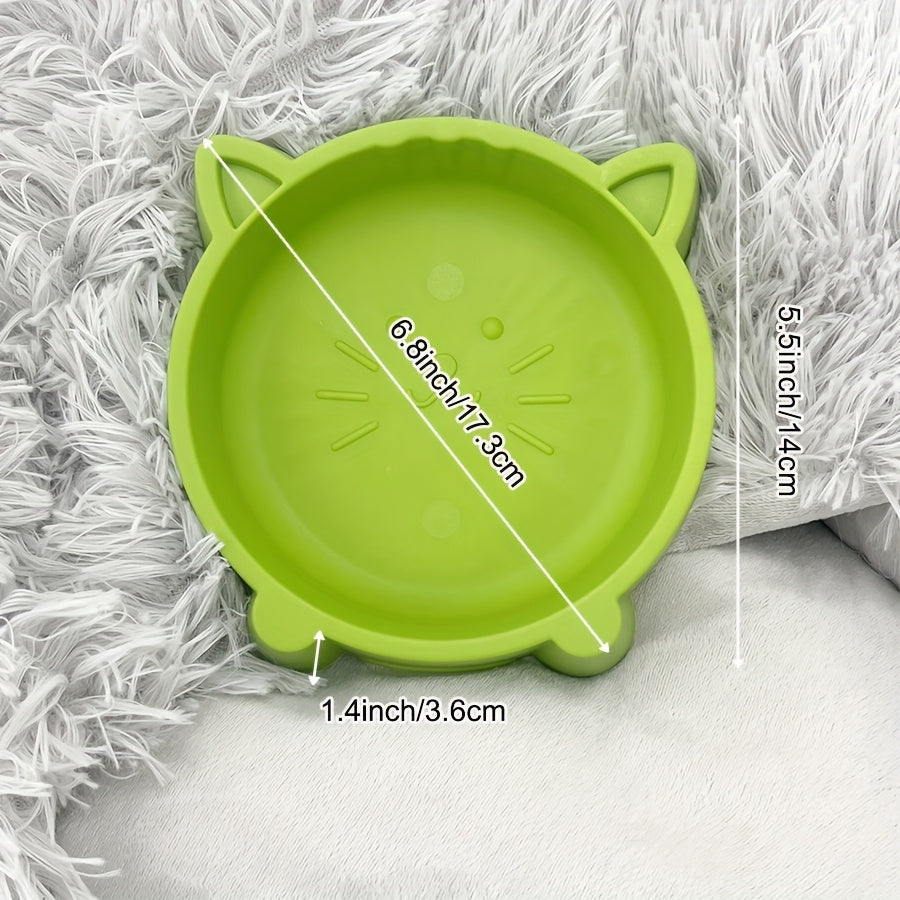 6-Pack Colorful Cat Face Pet Bowls, Durable Plastic Food & Water Dishes for Cats & Small Dogs, Easy-Clean Small Pet Feeding Bowls for Indoor & Outdoor Use, Cat Birthday Party Bowls, Assorted Colors