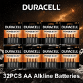 Duracell Coppertop AA Alkaline Batteries 32-Pack - Stable High Output Voltage, Long-Lasting Power for Heavy-Drain Electronic Devices, Remotes, Toys & More