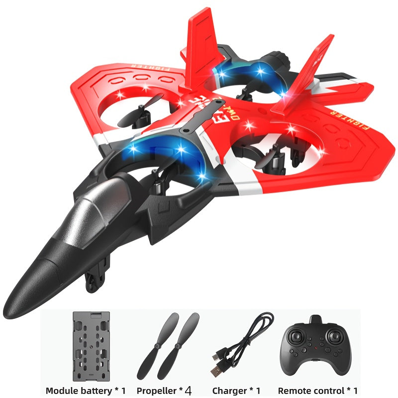 Rechargeable RC Drone for Beginners with Altitude Hold & Remote Control – Mini Quadcopter for Kids & Adults, Indoor/Outdoor Flying Toy Gift, Black Blue Red