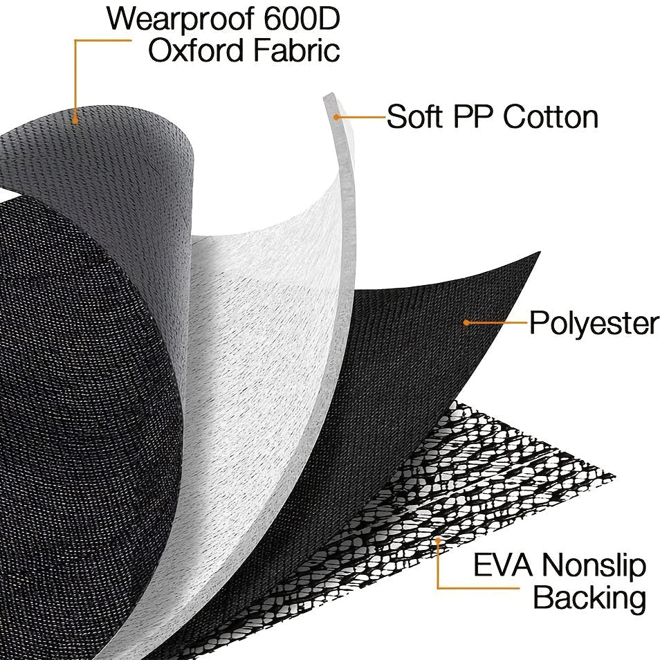 60/40 Split Bench Car Seat Cover for Cars, Trucks, and SUVs – Waterproof Rear Seat Protector for Pets & Kids, Easy-Clean 100% Polyester, Universal Fit, Black